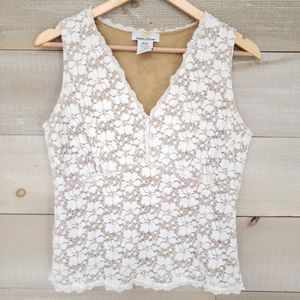 Sleeveless V Neckline Tunic Top